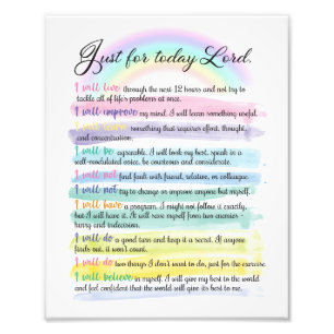 Voor vandaag, Heer Foto Afdruk