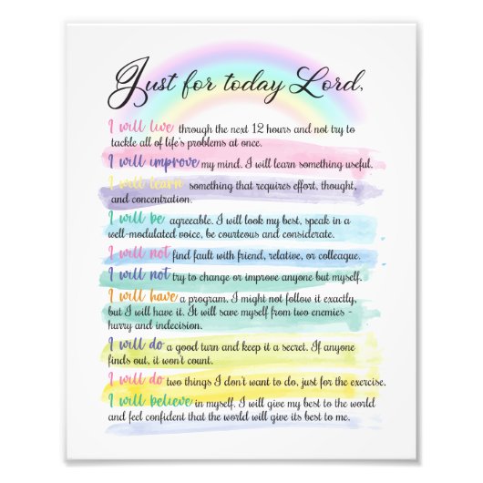 Voor vandaag, Heer Foto Afdruk (Voorkant)