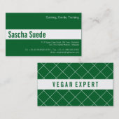 Voor veganistische experts visitekaartje (Voorkant / Achterkant)