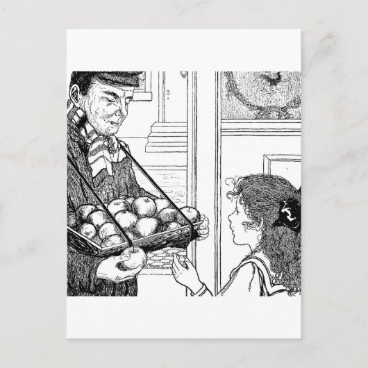 Voor verkoop bestemde appelen briefkaart (Voorkant)