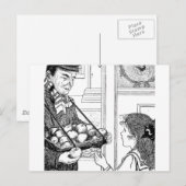 Voor verkoop bestemde appelen briefkaart (Voorkant / Achterkant)