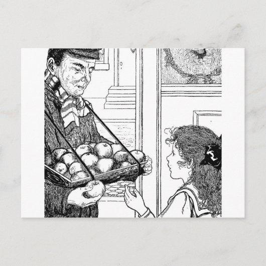Voor verkoop bestemde appelen briefkaart (Voorkant)