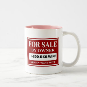Voor verkoop door de eigenaar - 1-800-SEE-WIFE Tweekleurige Koffiemok