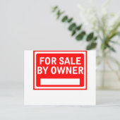 Voor verkoop door de eigenaar briefkaart (Staand voorkant)