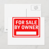 Voor verkoop door de eigenaar briefkaart (Voorkant / Achterkant)