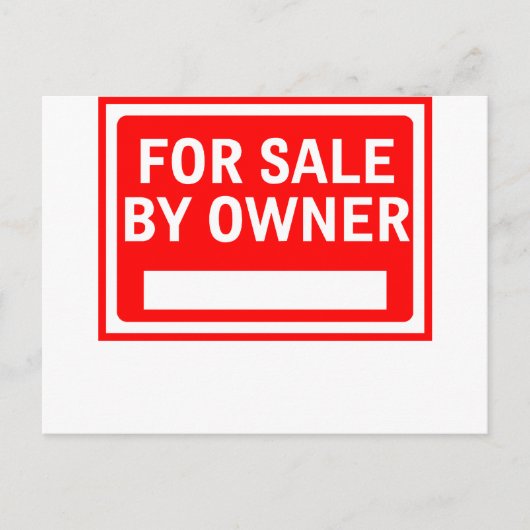 Voor verkoop door de eigenaar briefkaart (Voorkant)