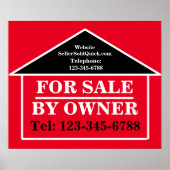 VOOR VERKOOP DOOR EIGENAAR AANGEWEZEN onroerend go Poster (Voorkant)