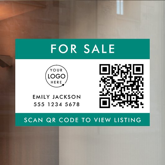 Voor verkoop of open huis | QR-code onroerend goed Raamsticker
