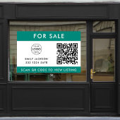 Voor verkoop of open huis | QR-code onroerend goed Raamsticker