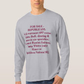 Voor VERKOOP - Republikein (doet om het even wat v T-shirt (Voorkant)