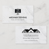 Voor verkoop van de marmer van de Real Estate Agen Afsprakenkaartje (Voorkant / Achterkant)