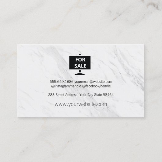 Voor verkoop van de variatie van de Real Estate Ag Afsprakenkaartje (Achterkant)