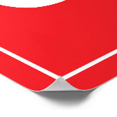 VOOR VERKOOP, wit rood Poster (Hoek)