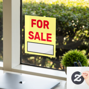 Voor verkoopbord raamsticker