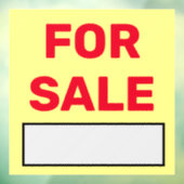 Voor verkoopbord raamsticker (Vel 3)