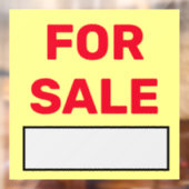 Voor verkoopbord raamsticker (Vel 2)
