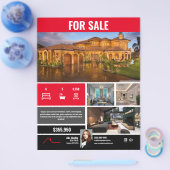 Voor verkoopbrochure - Red Modern Flyer (Enkel)