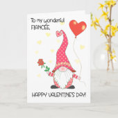 Voor verloofde Valentijns Schattigee Gnome met Red Kaart (Gele Bloem)