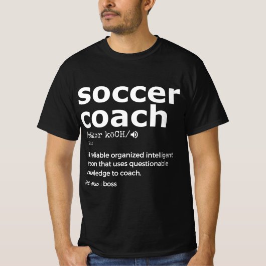 Voor voetbal coach en coaches cadeau cadeau t-shirt (Voorkant)