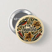 Voor vogels ronde button 5,7 cm (Voorkant /achterkant)