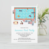 Voor volwassen zomerpool kaart (Staand voorkant)