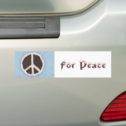 Voor Vrede chocolade vrede taart bumper stickers (Op auto)