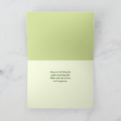 Voor Vriend op Verjaardag Waterverf Roze Bloemen Kaart (Binnen)