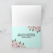 Voor Vriend op zondag Waterverf Rozen Stripes Kaart (Binnen)