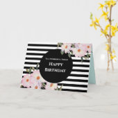 Voor Vriend op zondag Waterverf Rozen Stripes Kaart (Gele Bloem)