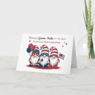 Voor vriend vierde juli Schattigee patriottische k Kaart