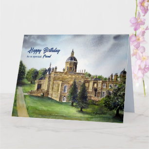 Voor vrienden op Birthday Castle Howard York Paint Kaart