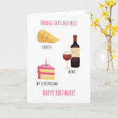 Voor Vriendin dingen die een goede geboortedag Kaa Kaart (Gele Bloem)