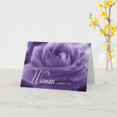 voor Vriendin Puple Roos Moederdag Kaart (Gele Bloem)