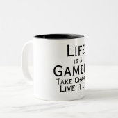 Voor Vrije Geanimeerd Tweekleurige Koffiemok (Voorkant links)