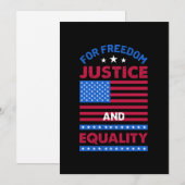 Voor vrijheid, rechtvaardigheid en gelijkheid feestdagenkaart (Voorkant / Achterkant)