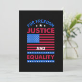 Voor vrijheid, rechtvaardigheid en gelijkheid feestdagenkaart (Staand voorkant)