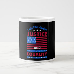 Voor vrijheid, rechtvaardigheid en gelijkheid grote koffiekop