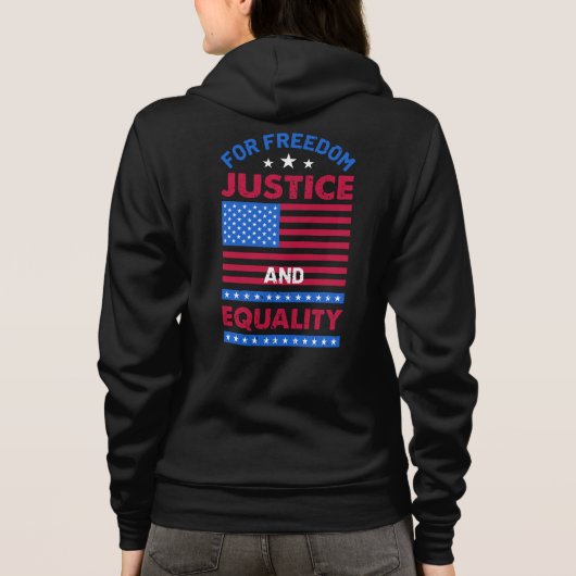 Voor vrijheid, rechtvaardigheid en gelijkheid hoodie (Achterkant)