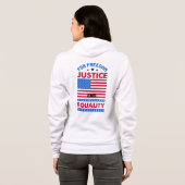 Voor vrijheid, rechtvaardigheid en gelijkheid hoodie (Achterkant volledig)