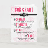 voor Vrouw Friend Fighting Cancer Pink Prayer Kaart (Voorkant)