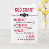 voor Vrouw Friend Fighting Cancer Pink Prayer Kaart (Gele Bloem)