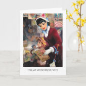 Voor vrouw op Moederdag  kunst Kaart (Gele Bloem)