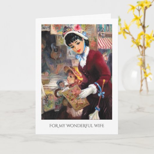 Voor vrouw op Moederdag  kunst Kaart (Gele Bloem)