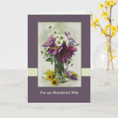 Voor vrouw op Moederdag. Vloerverf Kaart (Gele Bloem)