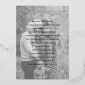 Voor Vrouw op Valentijnsdag Aangepaste Fotokaart Folie Uitnodiging (Achterkant)