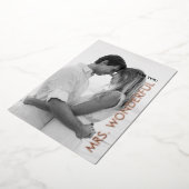 Voor Vrouw op Valentijnsdag Aangepaste Fotokaart Folie Uitnodiging (Gedraaid)