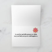 Voor vrouw Ramadan Blessings Gold op zwart Kaart (Binnen)