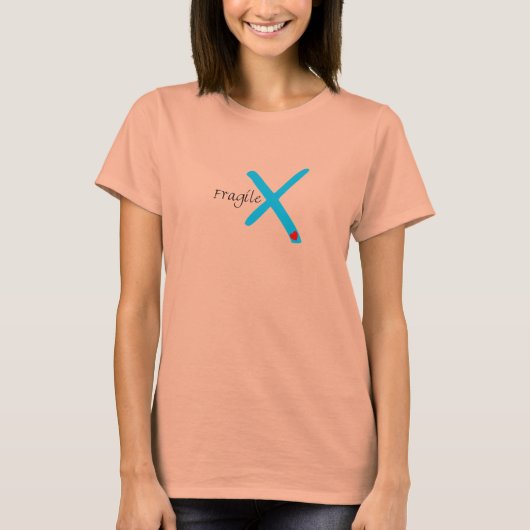 Voor vrouwen - breekbaar X hart T-shirt (Voorkant)