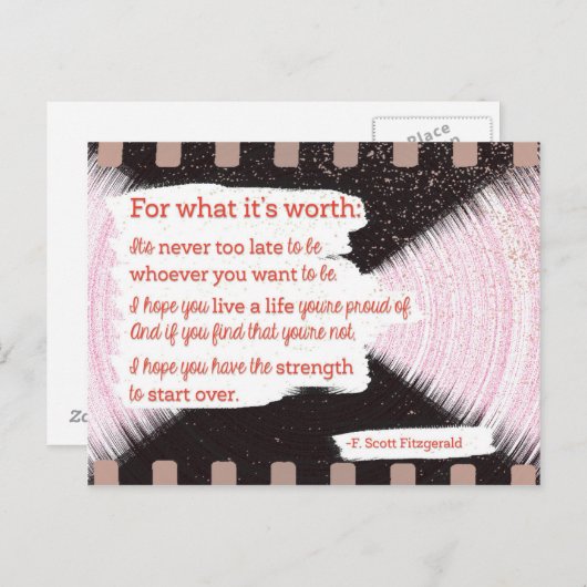 Voor wat het waard is briefkaart (Voorkant / Achterkant)