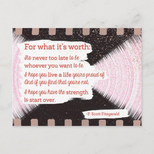 Voor wat het waard is briefkaart (Voorkant)